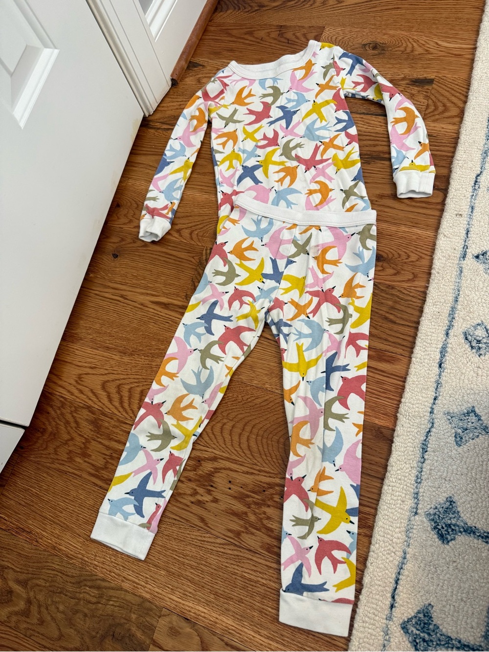Tea Collection Size 5 Multicolor Birds Long Sleeve Pajamas